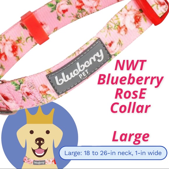 blueberry Other - NWT Blueberry Polyester Collar Rose LARGE (BN7-109)